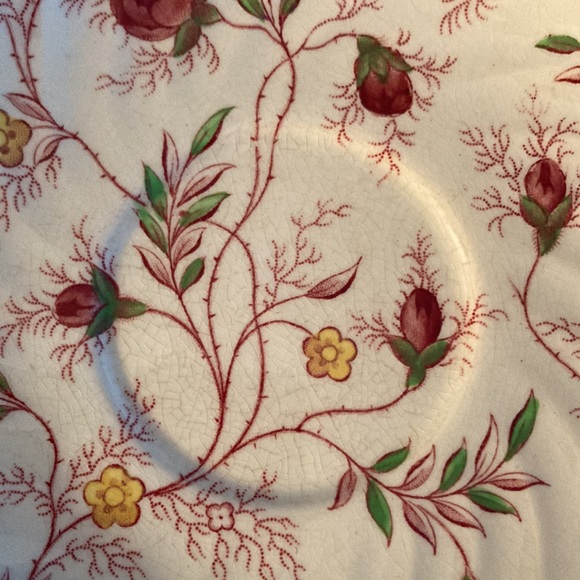 Five Spode Rosebud Teacup Saucers - Picture 8 of 9